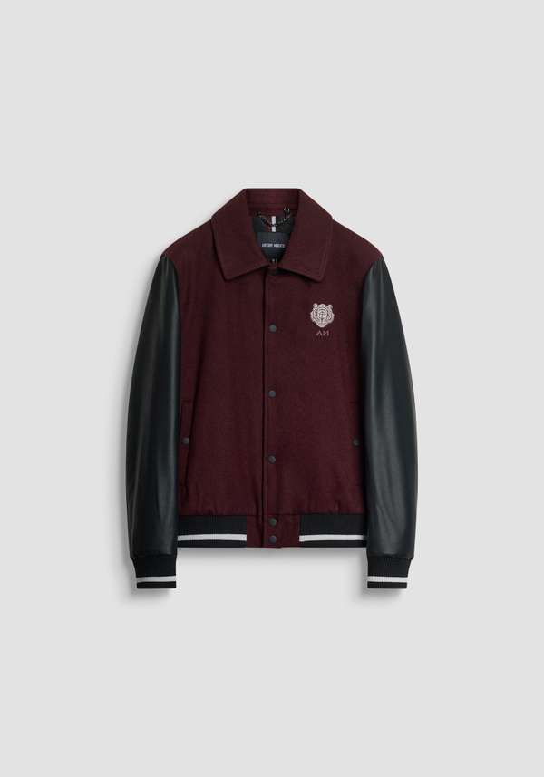 REGULAR FIT COLLEGE JACKET IN WOOL BLEND WITH DUPONT SORONA ECO-PADDING - Antony Morato Online Shop