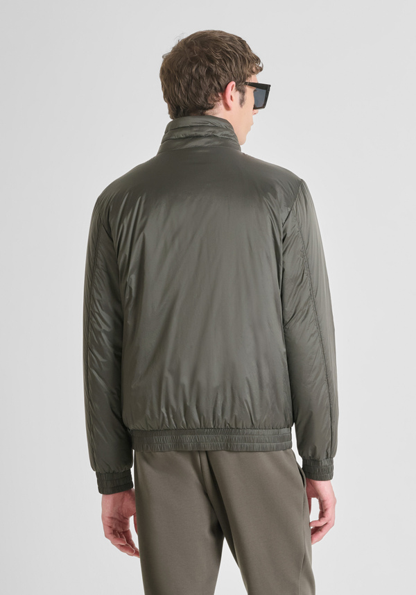 REGULAR FIT BOMBER-JACKE AUS GLÄNZENDEM NYLON MIT SYNTHETIKFÜLLUNG - Antony Morato Online Shop