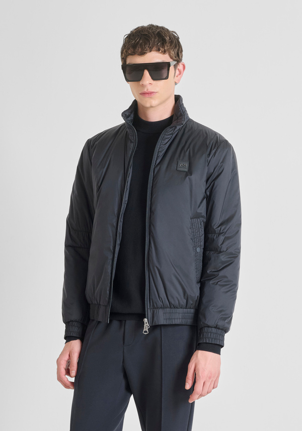 REGULAR FIT BOMBER JACKET IN SHINY NYLON WITH SYNTHETIC PADDING - Antony Morato Online Shop