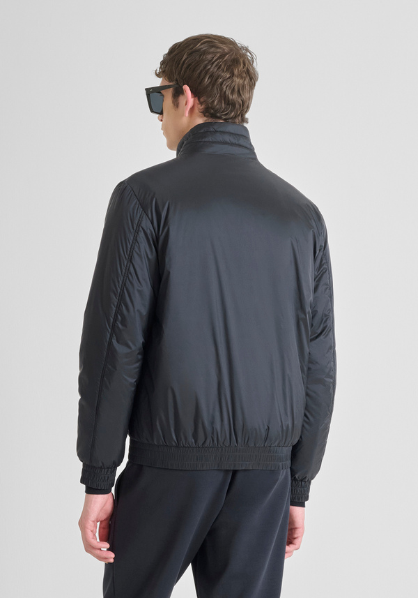 REGULAR FIT BOMBER JACKET IN SHINY NYLON WITH SYNTHETIC PADDING - Antony Morato Online Shop