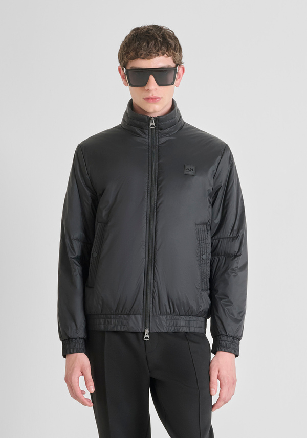 REGULAR FIT BOMBER JACKET IN SHINY NYLON WITH SYNTHETIC PADDING - Antony Morato Online Shop
