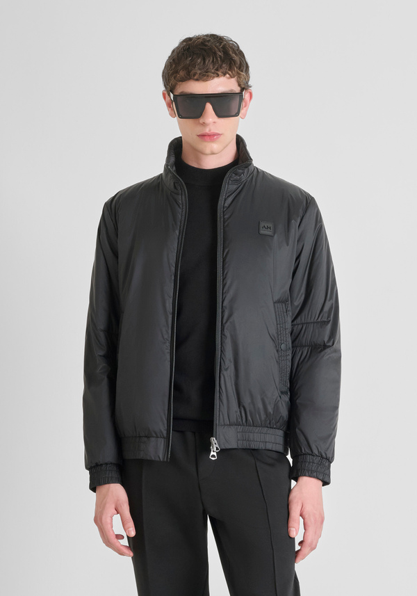 REGULAR FIT BOMBER JACKET IN SHINY NYLON WITH SYNTHETIC PADDING - Antony Morato Online Shop