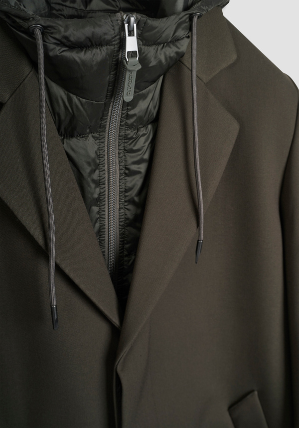 REGULAR FIT COAT WITH ECO-PADDED DUPONT SORONA HOOD - Antony Morato Online Shop