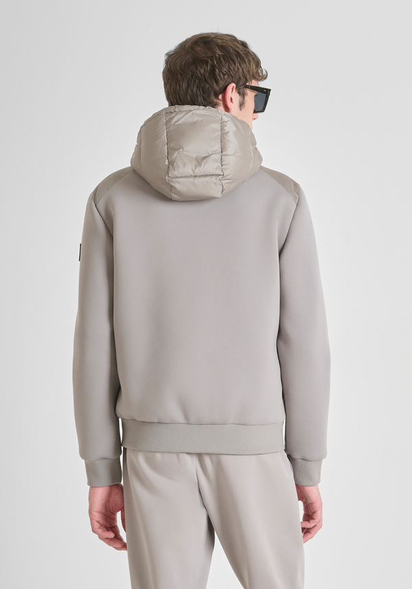 SLIM FIT JACKET WITH DUPONT SORONA ECO-PADDING AND KNITTED SLEEVES - Antony Morato Online Shop