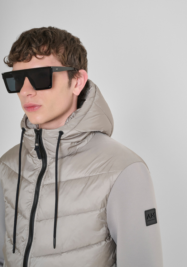 SLIM FIT JACKET WITH DUPONT SORONA ECO-PADDING AND KNITTED SLEEVES - Antony Morato Online Shop