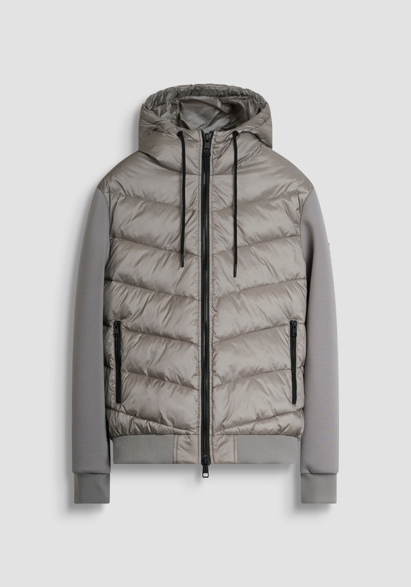 SLIM FIT JACKET WITH DUPONT SORONA ECO-PADDING AND KNITTED SLEEVES - Antony Morato Online Shop