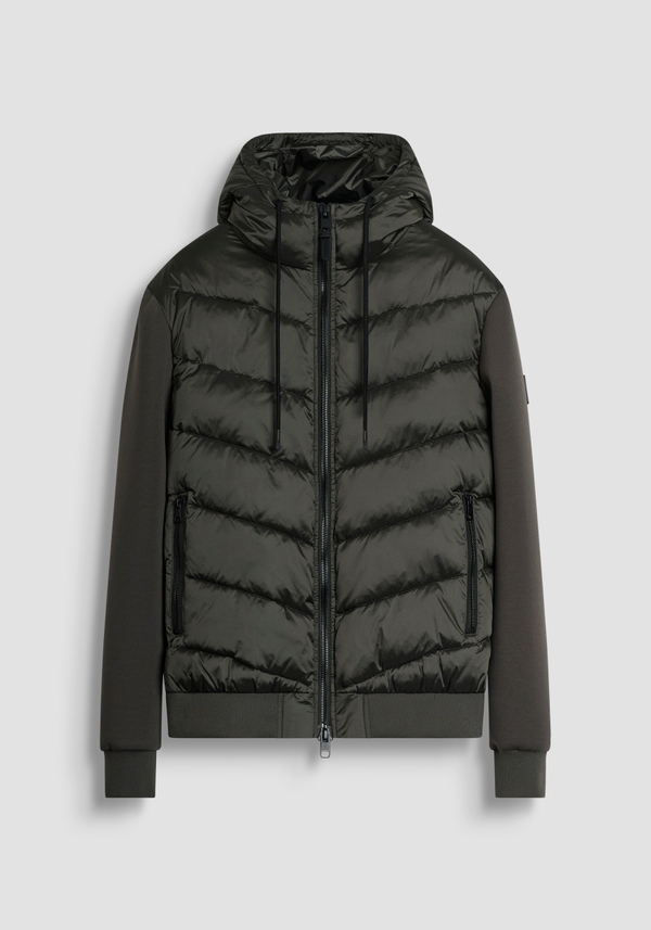 SLIM FIT JACKET WITH DUPONT SORONA ECO-PADDING AND KNITTED SLEEVES - Antony Morato Online Shop
