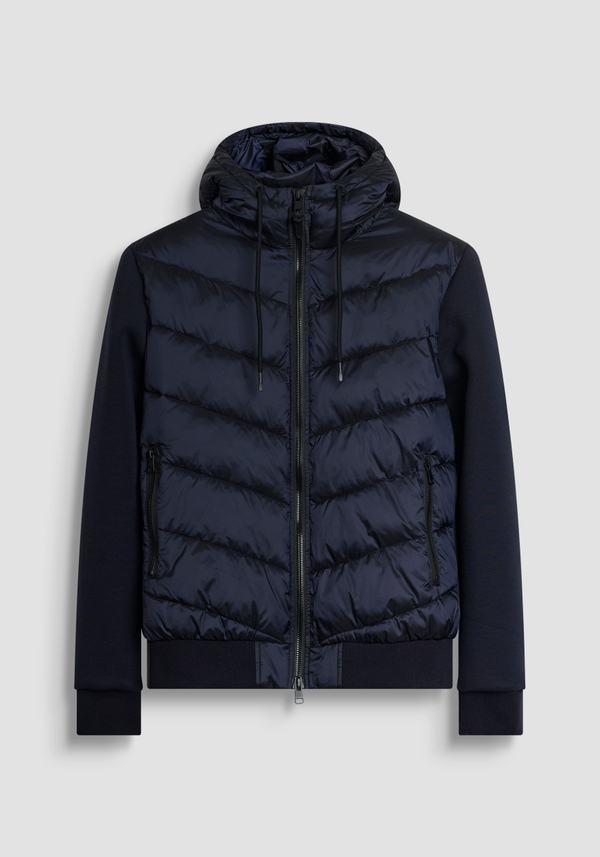 SLIM FIT JACKET WITH DUPONT SORONA ECO-PADDING AND KNITTED SLEEVES - Antony Morato Online Shop