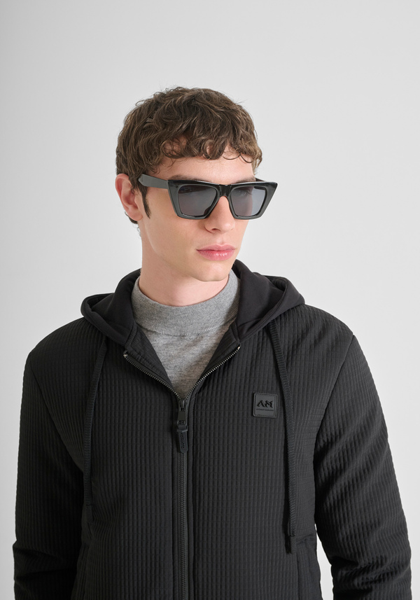 BOMBER COUPE REGULAR EN TISSU TECHNIQUE DOBBY AVEC REMBOURRAGE SYNTHÉTIQUE - Antony Morato Online Shop