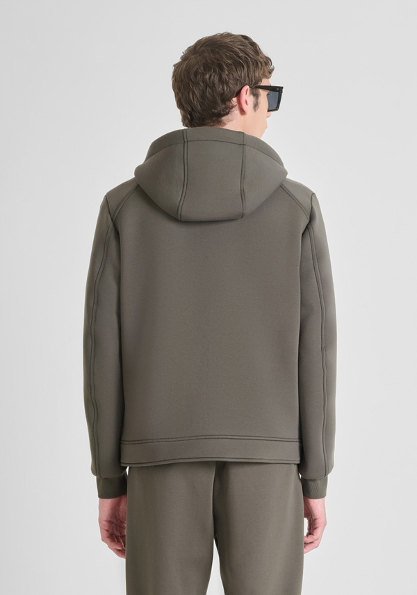 REGULAR FIT VISCOSE JACKET WITH DUPONT SORONA ECO-PADDING AND HOOD - Antony Morato Online Shop