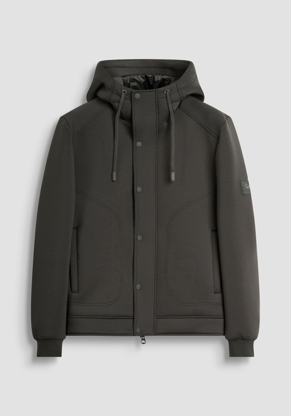 REGULAR FIT VISCOSE JACKET WITH DUPONT SORONA ECO-PADDING AND HOOD - Antony Morato Online Shop