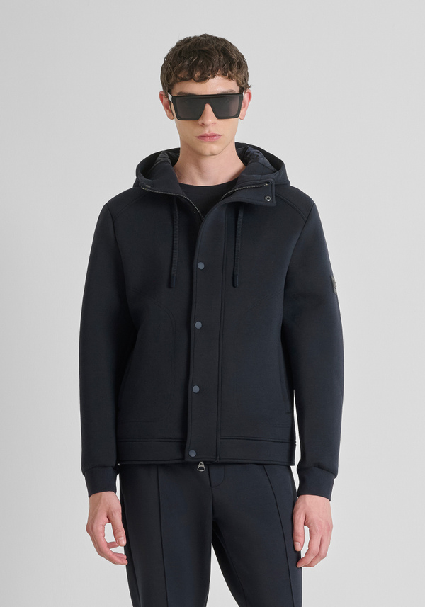 REGULAR FIT VISCOSE JACKET WITH DUPONT SORONA ECO-PADDING AND HOOD - Antony Morato Online Shop