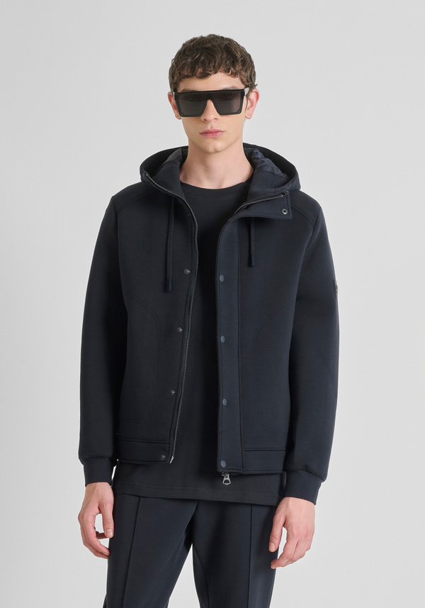 REGULAR FIT VISCOSE JACKET WITH DUPONT SORONA ECO-PADDING AND HOOD - Antony Morato Online Shop