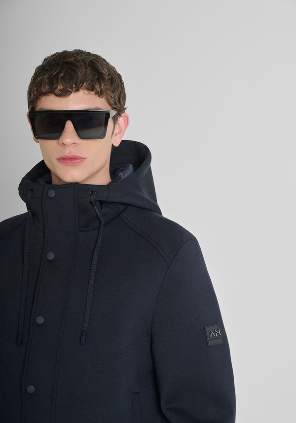 REGULAR FIT VISCOSE JACKET WITH DUPONT SORONA ECO-PADDING AND HOOD - Antony Morato Online Shop