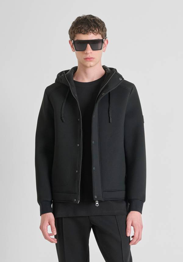 VESTE REGULAR FIT EN VISCOSE AVEC ECO-REMBOURRAGE DUPONT SORONA ET CAPUCHE - Antony Morato Online Shop