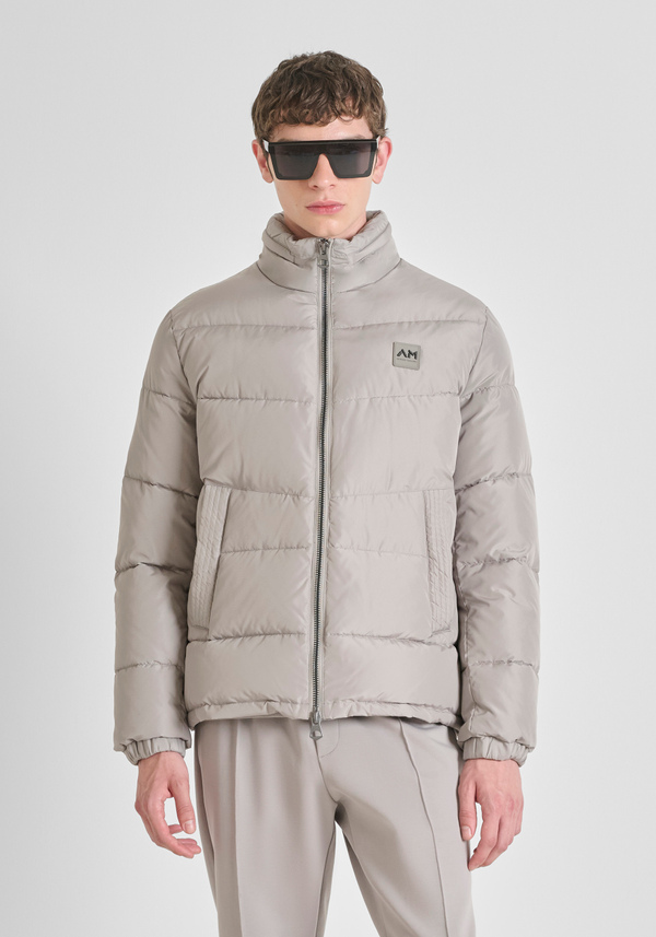 REGULAR FIT DOWN JACKET IN TECHNICAL FABRIC WITH DUPONT SORONA PADDING AND LOGO PATCH - Antony Morato Online Shop