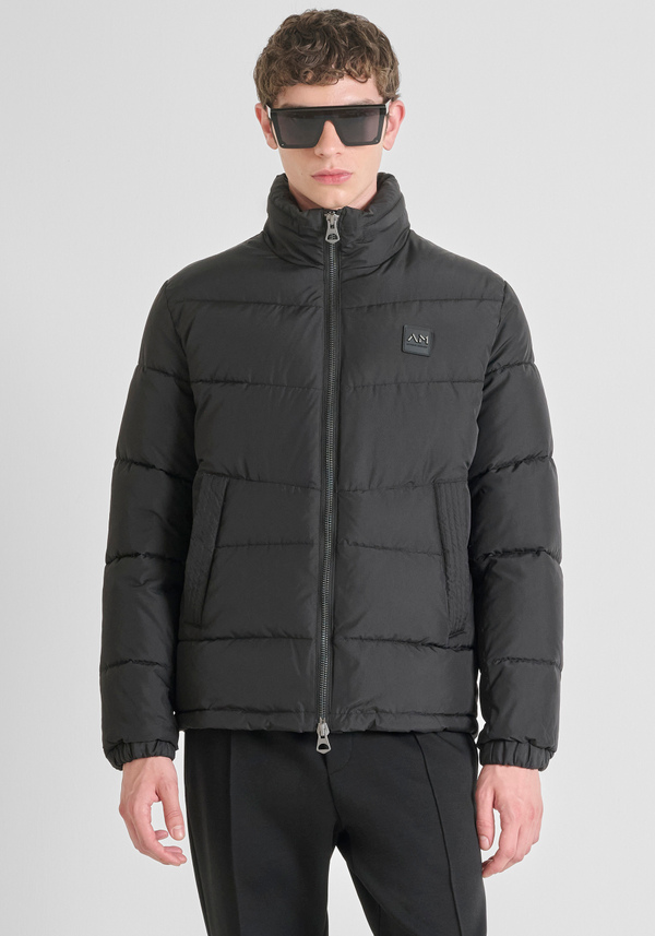 REGULAR FIT DOWN JACKET IN TECHNICAL FABRIC WITH DUPONT SORONA PADDING AND LOGO PATCH - Antony Morato Online Shop