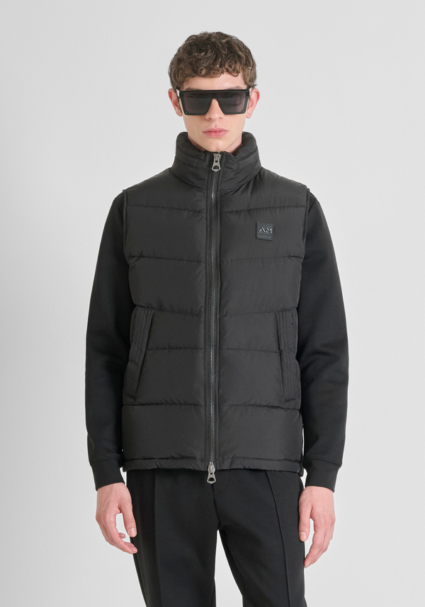 REGULAR FIT DOWN JACKET IN TECHNICAL FABRIC WITH DUPONT SORONA PADDING AND LOGO PATCH - Antony Morato Online Shop