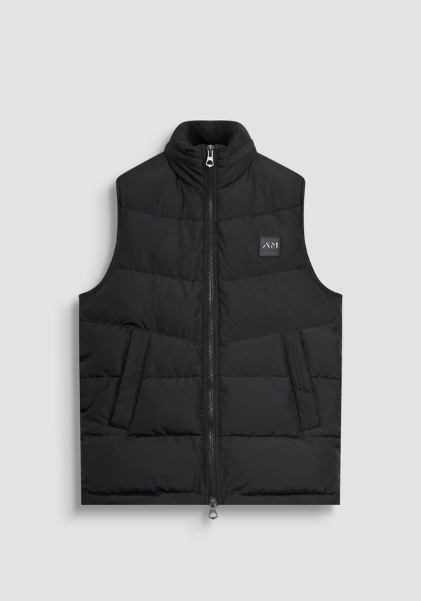 REGULAR FIT DOWN JACKET IN TECHNICAL FABRIC WITH DUPONT SORONA PADDING AND LOGO PATCH - Antony Morato Online Shop