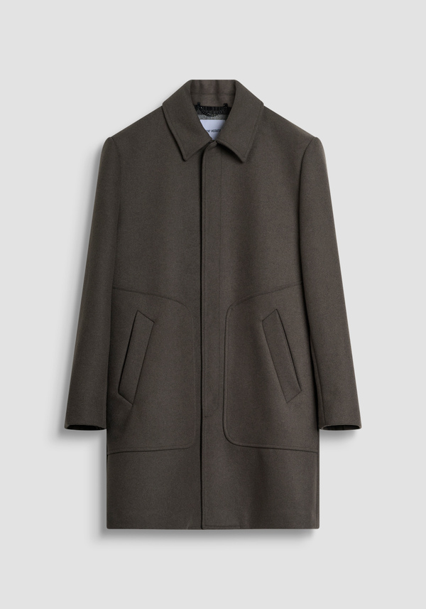 WESLEY REGULAR FIT COAT IN WOOL/CASHMERE BLEND WITH COLLAR - Antony Morato Online Shop