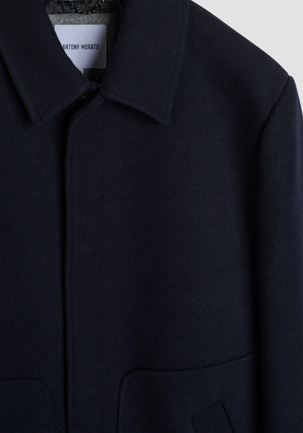 MANTEL "WESLEY" REGULAR FIT AUS WOLLE-KASCHMIR-MISCHUNG MIT KRAGEN - Antony Morato Online Shop