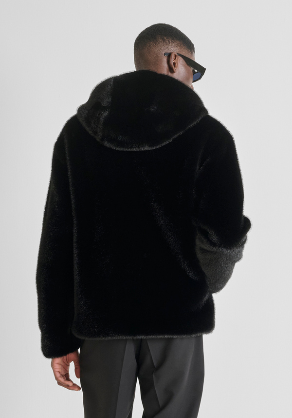 RELAXED FIT JACKET WITH FAUX FUR - Antony Morato Online Shop