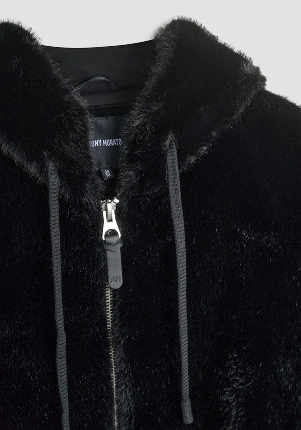 RELAXED FIT JACKET WITH FAUX FUR - Antony Morato Online Shop