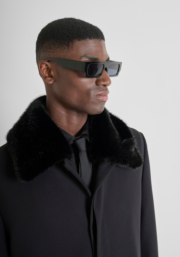 REGULAR FIT COAT WITH FAUX FUR COLLAR - Antony Morato Online Shop