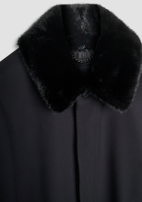 REGULAR FIT COAT WITH FAUX FUR COLLAR - Antony Morato Online Shop