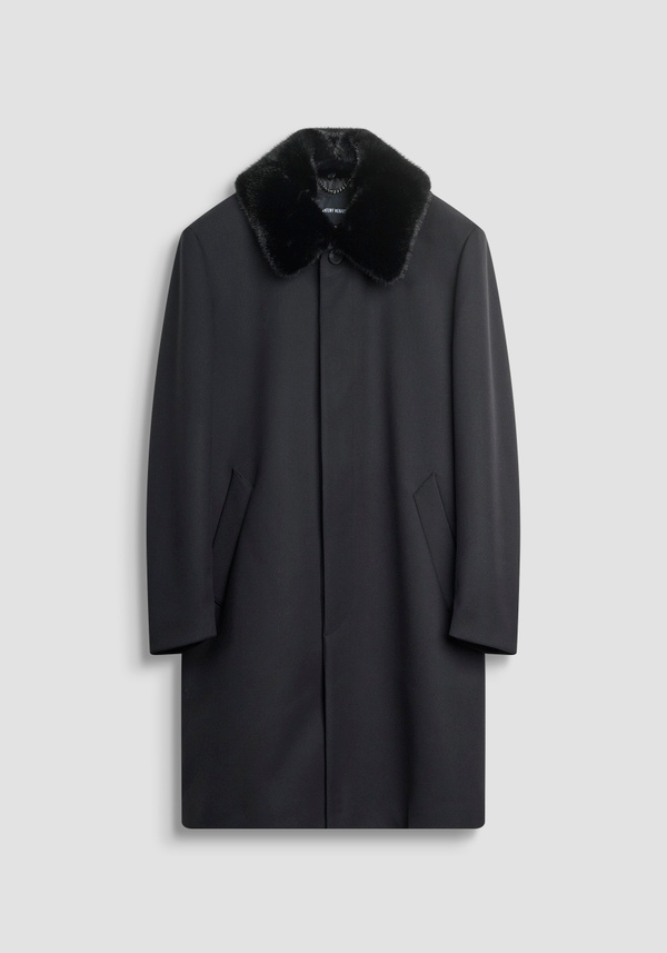 REGULAR FIT COAT WITH FAUX FUR COLLAR - Antony Morato Online Shop