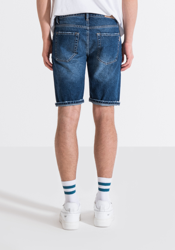 ARGON SLIM FIT DENIM SHORTS IN BLUE RIGID DENIM - Antony Morato Online Shop