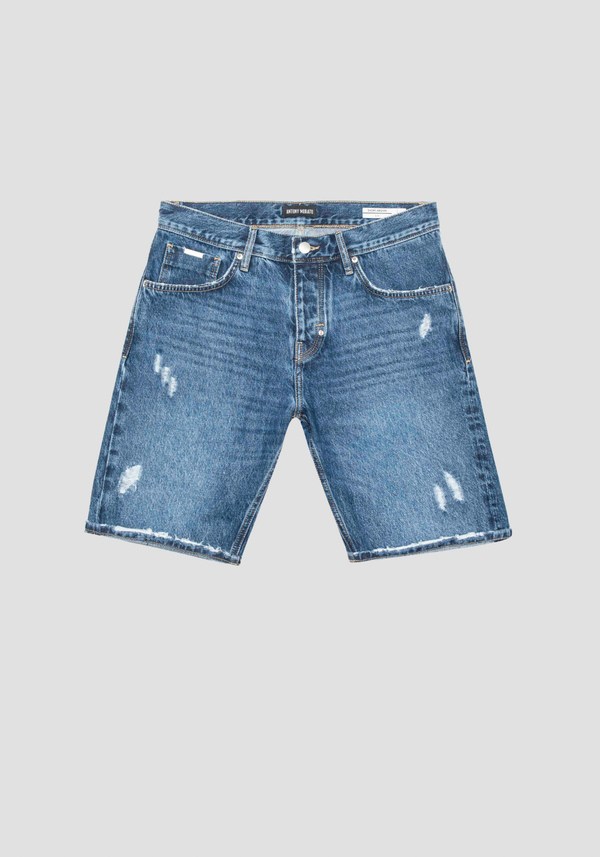 ARGON SLIM FIT DENIM SHORTS IN BLUE RIGID DENIM - Antony Morato Online Shop