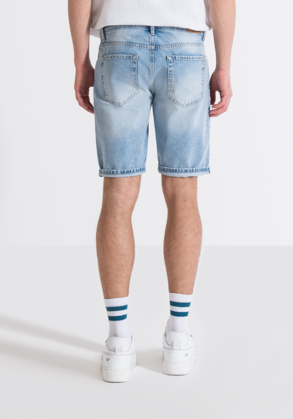 "ARGON" SLIM FIT SHORTS IN RIPPED DENIM - Antony Morato Online Shop
