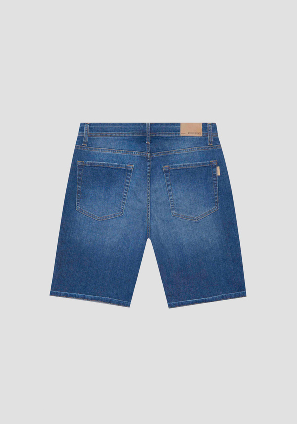 OZZY SKINNY FIT BLUE STRETCH DENIM SHORTS - Antony Morato Online Shop