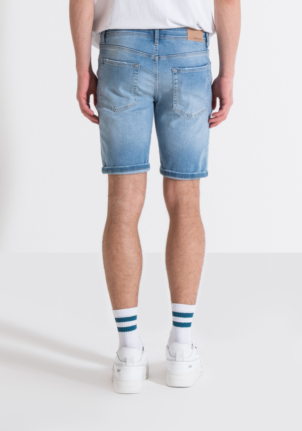 SHORT EN DENIM OZZY COUPE SKINNY EN DENIM EXTENSIBLE BLEU - Antony Morato Online Shop