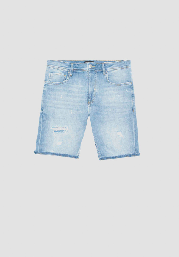 SHORT EN DENIM OZZY COUPE SKINNY EN DENIM EXTENSIBLE BLEU - Antony Morato Online Shop