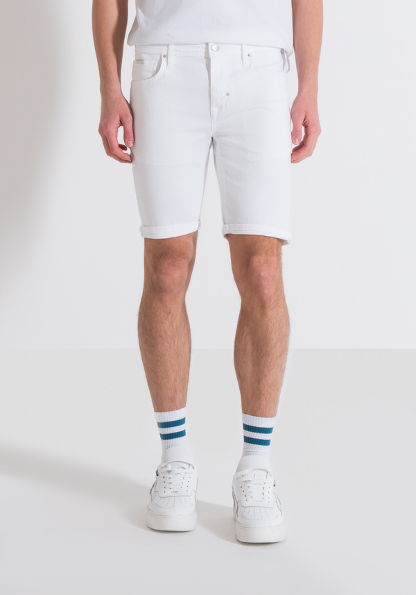 OZZY SKINNY FIT COLOUR POWER STRETCH DENIM SHORTS - Antony Morato Online Shop