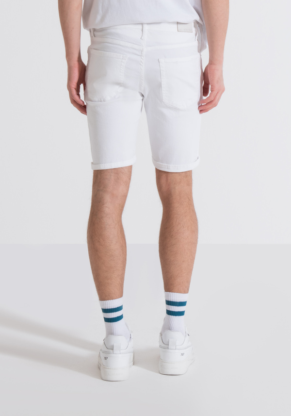 OZZY SKINNY FIT COLOUR POWER STRETCH DENIM SHORTS - Antony Morato Online Shop