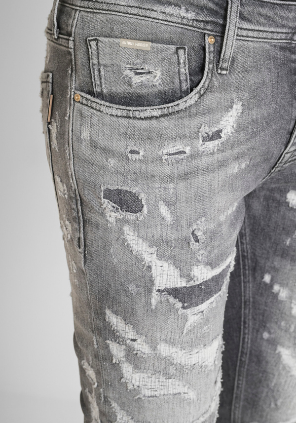 SUPER DESTROYED FIT "OZZY" STRETCH DENIM JEANS - Antony Morato Online Shop