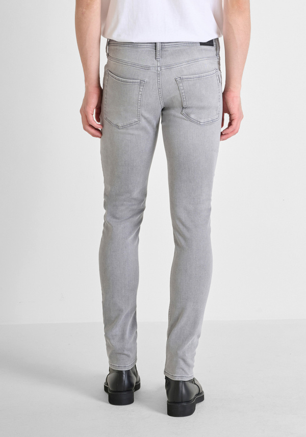 "OZZY" TAPERED FIT GREY DENIM JEANS - Antony Morato Online Shop