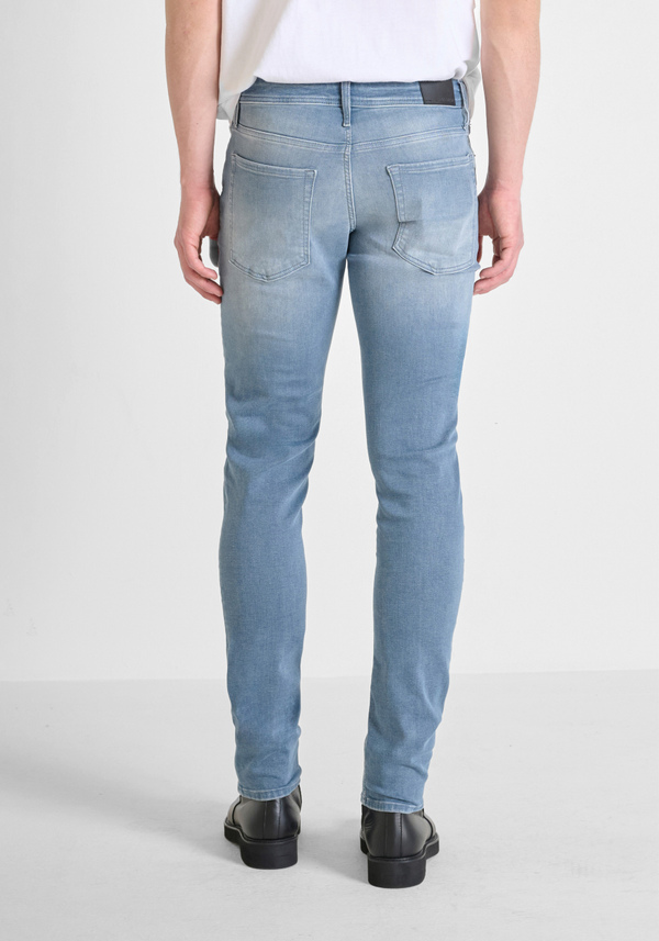"OZZY" TAPERED FIT BLUE DENIM JEANS - Antony Morato Online Shop