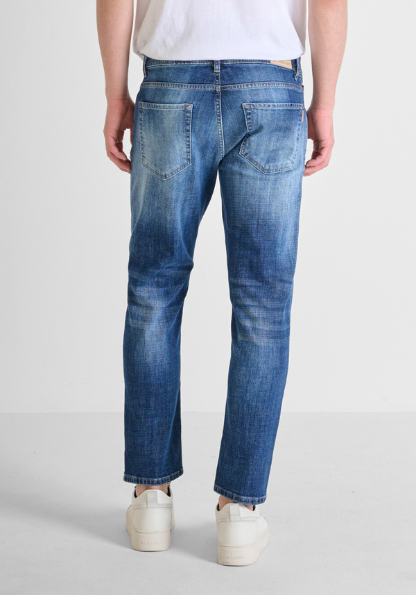 "ARGON" SLIM FIT ANKLE LENGTH BLUE DENIM JEANS - Antony Morato Online Shop