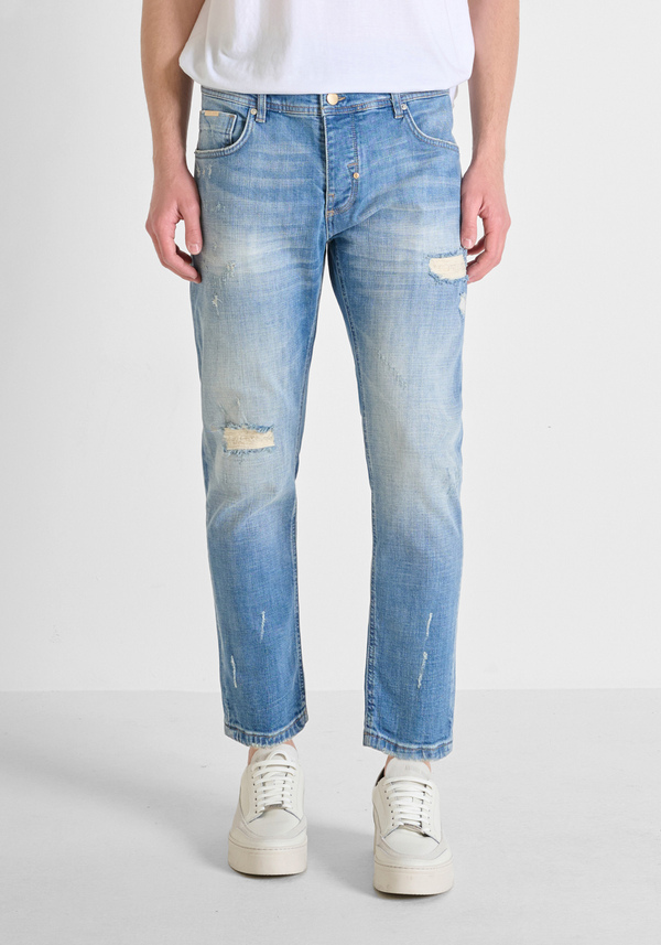VAQUEROS «ARGON» SLIM FIT TOBILLEROS EN AZUL - Antony Morato Online Shop