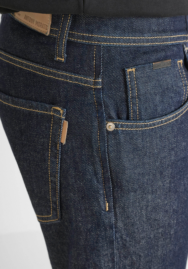 "ARGON" SLIM FIT JEANS ANKLE LENGTH IN DEEP BLUE DENIM - Antony Morato Online Shop