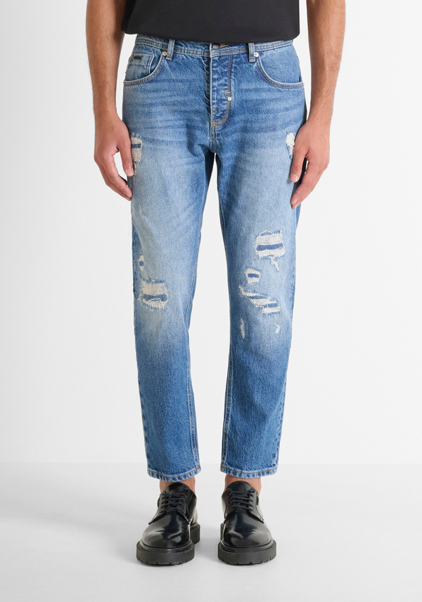 SLIM FIT JEANS "ARGON" ANKLE LENGTH WITH RIPS - Antony Morato Online Shop