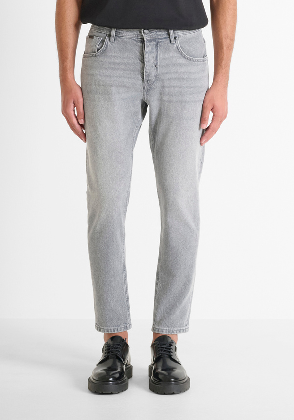 "ARGON" SLIM FIT ANKLE LENGTH JEANS IN BLACK DENIM - Antony Morato Online Shop