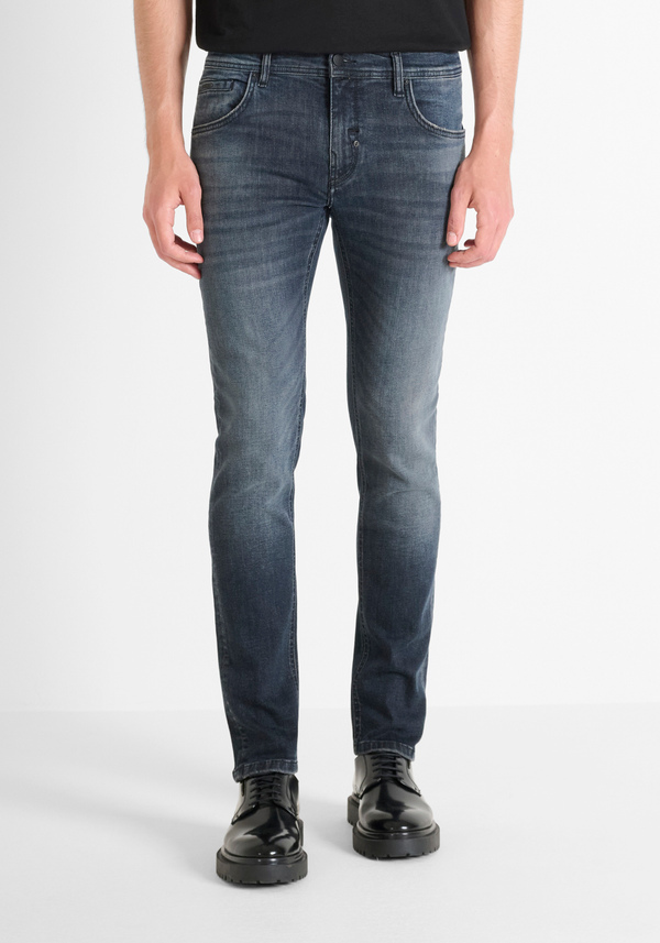"GILMOUR" SUPER SKINNY FIT JEANS IN BLUE DENIM - Antony Morato Online Shop