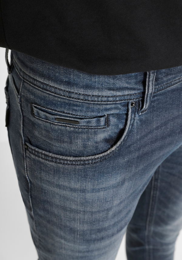"GILMOUR" SUPER SKINNY FIT JEANS IN BLUE DENIM - Antony Morato Online Shop