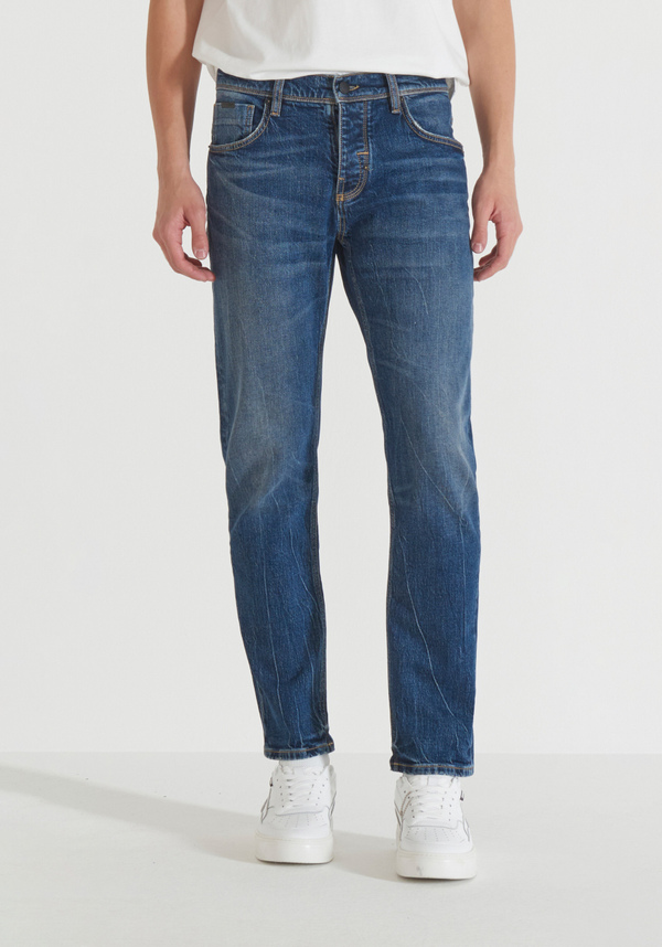 JEANS SLIM STRAIGHT FIT "CLEVE" IN BLUE DENIM - Antony Morato Online Shop