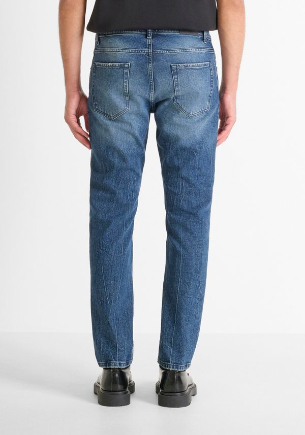 "CLEVE" SLIM STRAIGHT FIT JEANS IN BLUE DENIM - Antony Morato Online Shop